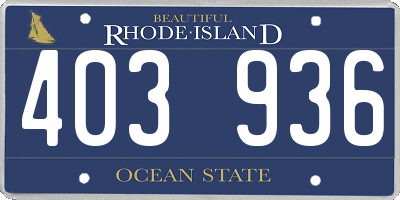 RI license plate 403936
