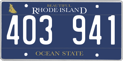 RI license plate 403941