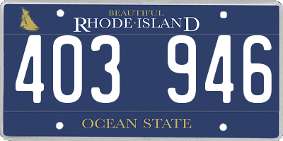 RI license plate 403946