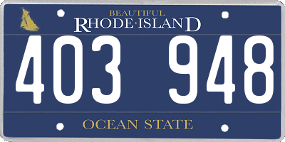 RI license plate 403948