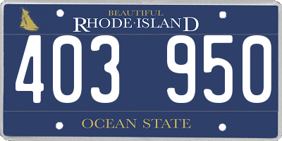 RI license plate 403950