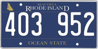 RI license plate 403952
