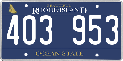 RI license plate 403953
