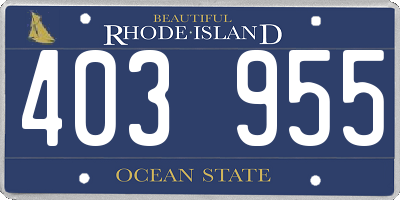 RI license plate 403955