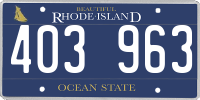 RI license plate 403963