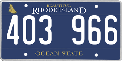 RI license plate 403966