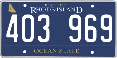 RI license plate 403969
