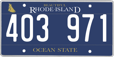 RI license plate 403971