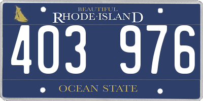 RI license plate 403976