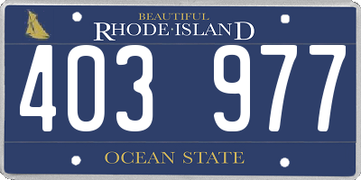 RI license plate 403977