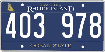 RI license plate 403978