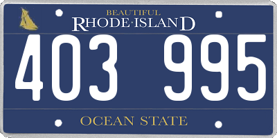 RI license plate 403995