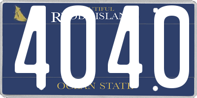 RI license plate 4040