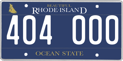 RI license plate 404000