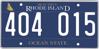 RI license plate 404015