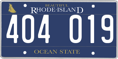 RI license plate 404019