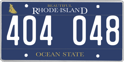 RI license plate 404048