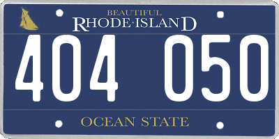 RI license plate 404050