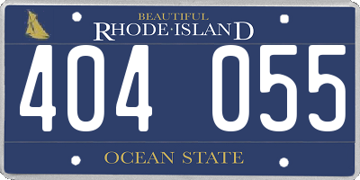 RI license plate 404055