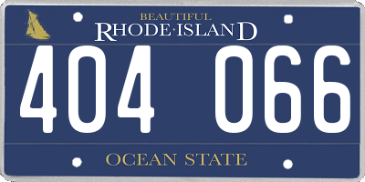 RI license plate 404066