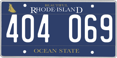 RI license plate 404069