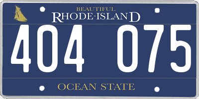 RI license plate 404075