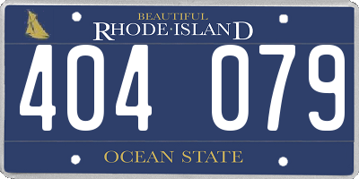 RI license plate 404079