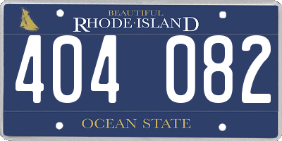 RI license plate 404082