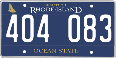 RI license plate 404083