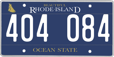 RI license plate 404084