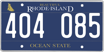 RI license plate 404085