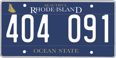 RI license plate 404091