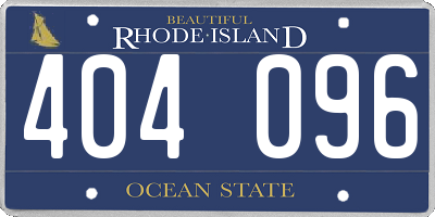 RI license plate 404096