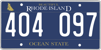 RI license plate 404097