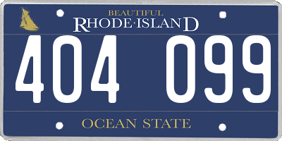 RI license plate 404099