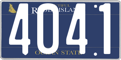 RI license plate 4041