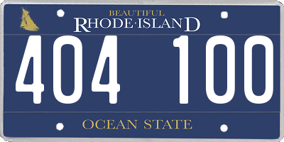 RI license plate 404100