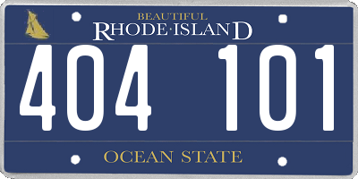 RI license plate 404101