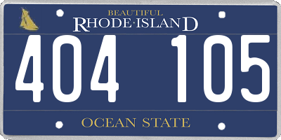 RI license plate 404105