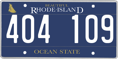 RI license plate 404109