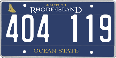 RI license plate 404119