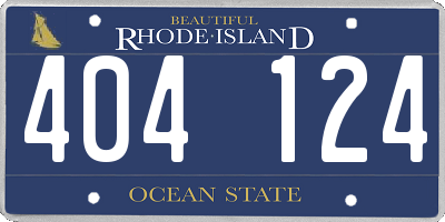 RI license plate 404124