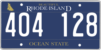 RI license plate 404128