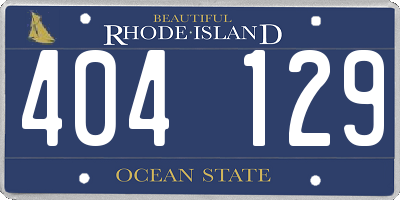 RI license plate 404129