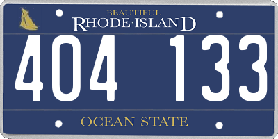 RI license plate 404133