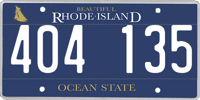 RI license plate 404135
