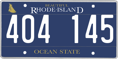 RI license plate 404145