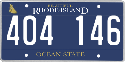 RI license plate 404146