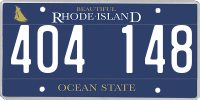RI license plate 404148