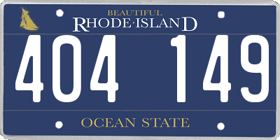 RI license plate 404149